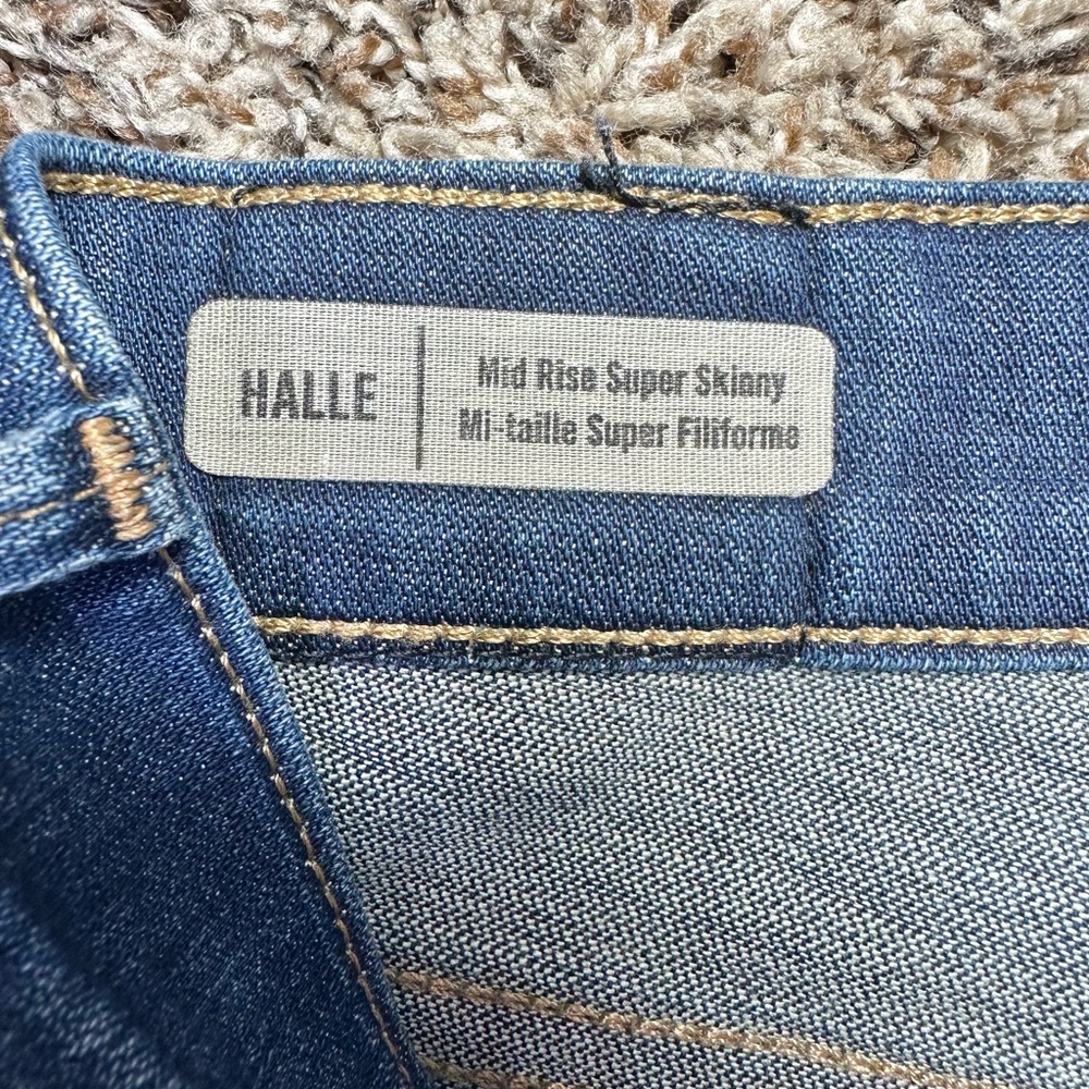 True Religion Jeans Halle Women’s Size 28 Mid Rise Super Skinny Blue Denim USA - Picture 5 of 9